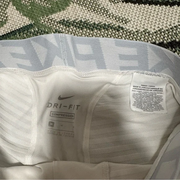 Nike Pro Compression Pants White Leggings Men’s Size Medium Stripe - Picture 3 of 5